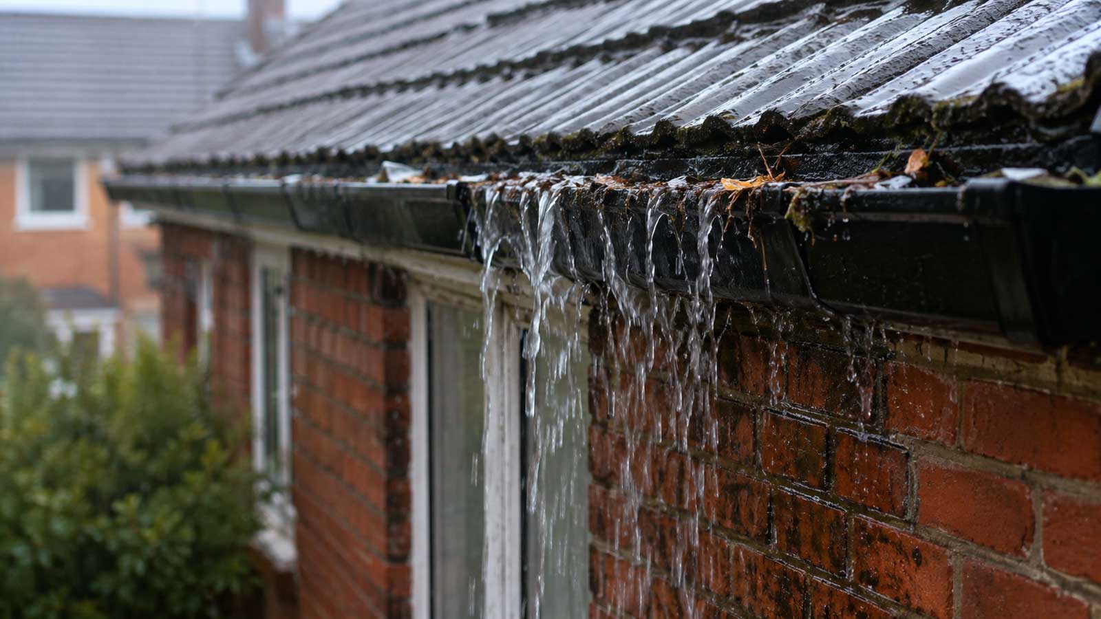Illustration relating to overflowing gutters and roof drainage in blackburn